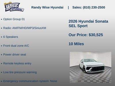 2026 Hyundai Sonata SEL Sport