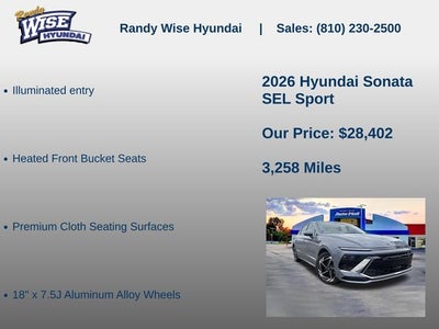 2026 Hyundai Sonata SEL Sport
