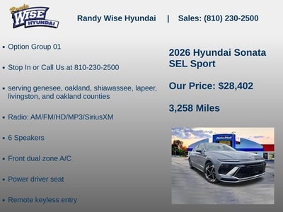 2026 Hyundai Sonata SEL Sport