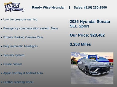 2026 Hyundai Sonata SEL Sport