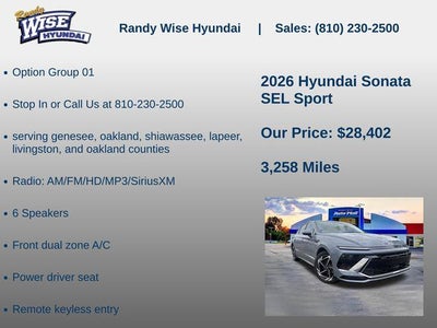 2026 Hyundai Sonata SEL Sport
