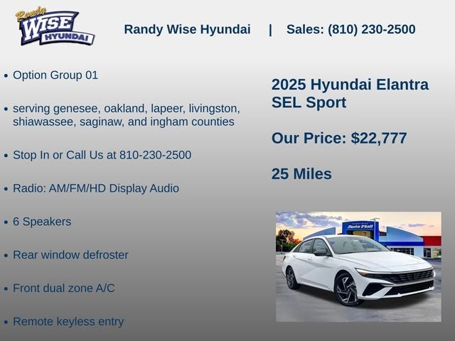 2025 Hyundai Elantra SEL Sport