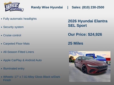 2026 Hyundai Elantra SEL Sport