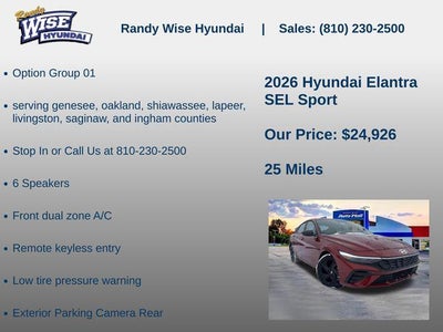 2026 Hyundai Elantra SEL Sport