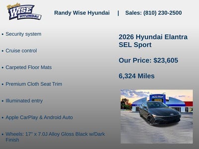 2026 Hyundai Elantra SEL Sport