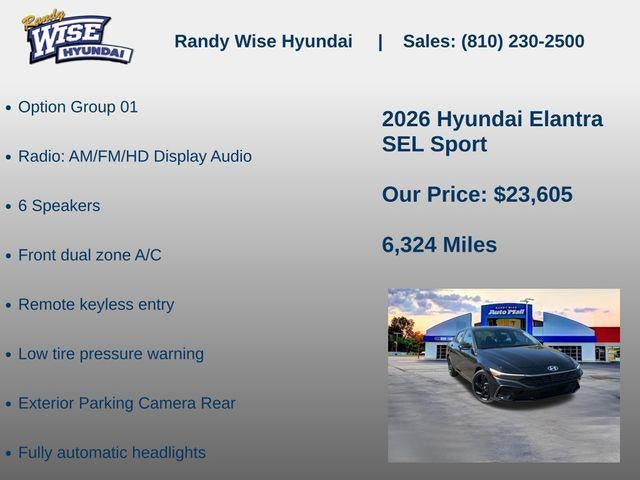 2026 Hyundai Elantra SEL Sport