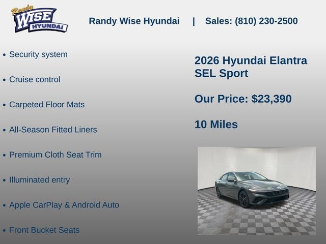 2026 Hyundai Elantra SEL Sport