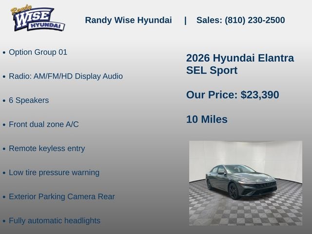 2026 Hyundai Elantra SEL Sport