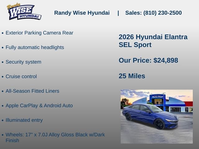 2026 Hyundai Elantra SEL Sport