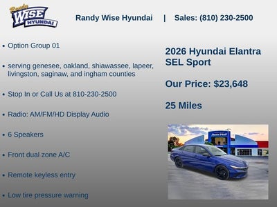 2026 Hyundai Elantra SEL Sport