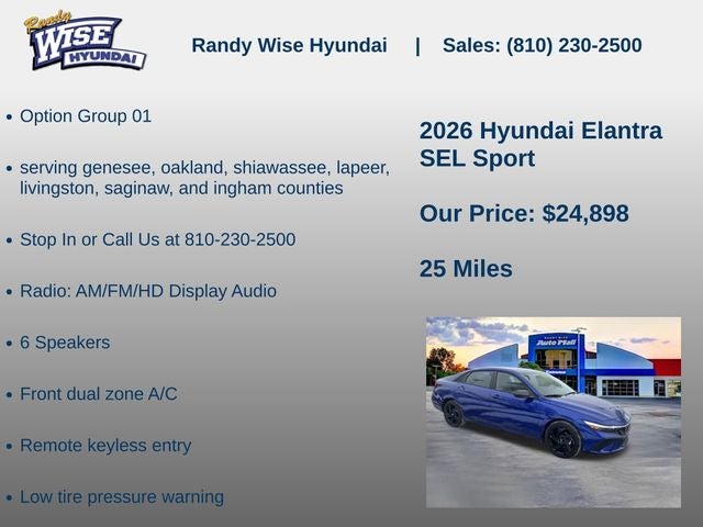 2026 Hyundai Elantra SEL Sport