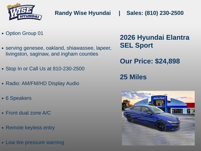 2026 Hyundai Elantra SEL Sport