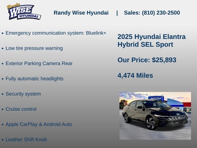 2025 Hyundai Elantra Hybrid SEL Sport