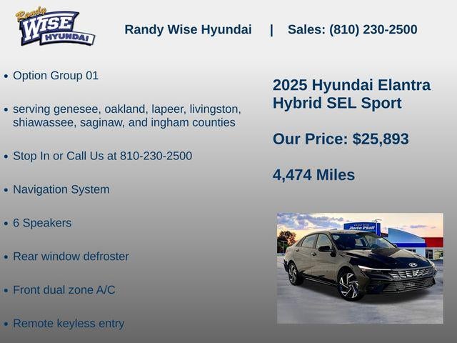 2025 Hyundai Elantra Hybrid SEL Sport