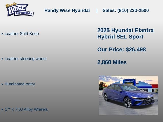 2025 Hyundai Elantra Hybrid SEL Sport