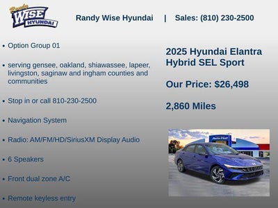 2025 Hyundai Elantra Hybrid SEL Sport