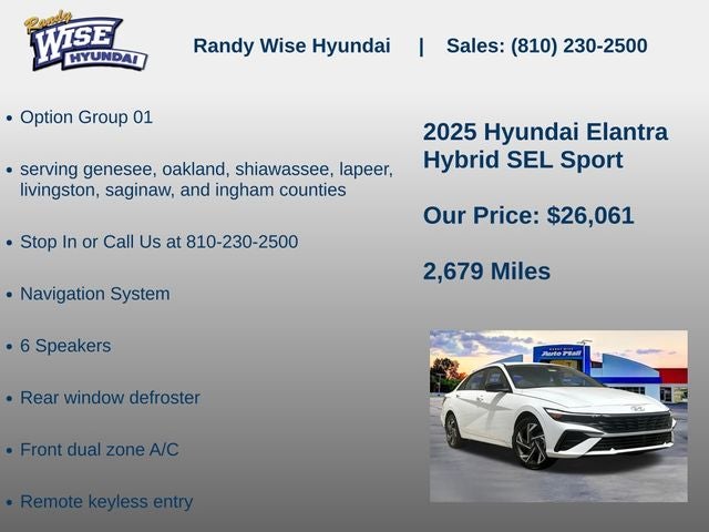 2025 Hyundai Elantra Hybrid SEL Sport