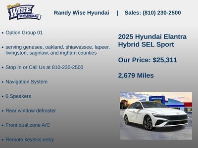2025 Hyundai Elantra Hybrid SEL Sport