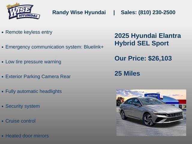 2025 Hyundai Elantra Hybrid SEL Sport