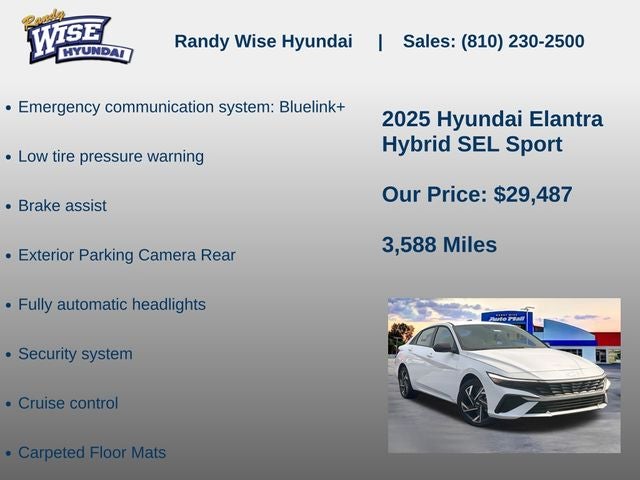 2025 Hyundai Elantra Hybrid SEL Sport