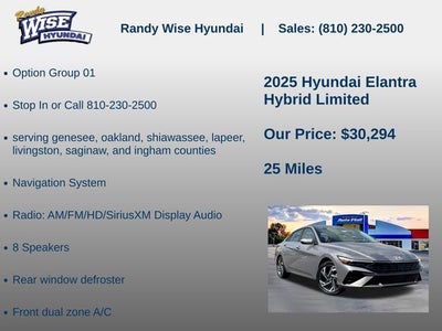 2025 Hyundai Elantra Hybrid Limited