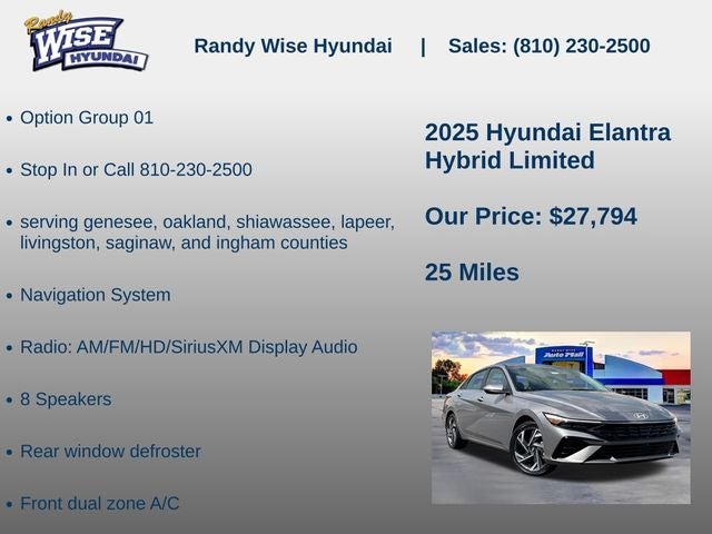 2025 Hyundai Elantra Hybrid Limited