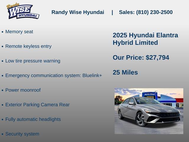 2025 Hyundai Elantra Hybrid Limited
