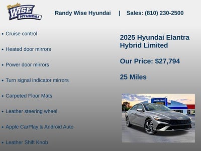 2025 Hyundai Elantra Hybrid Limited