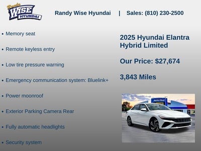 2025 Hyundai Elantra Hybrid Limited