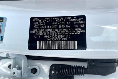 2025 Hyundai Elantra Hybrid Limited