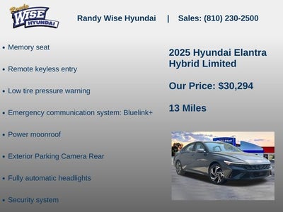 2025 Hyundai Elantra Hybrid Limited