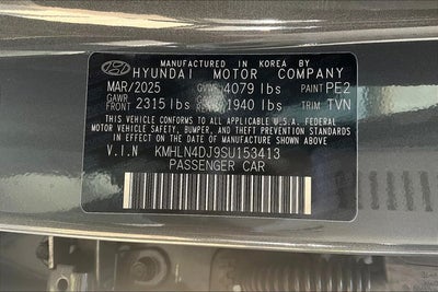 2025 Hyundai Elantra Hybrid Limited