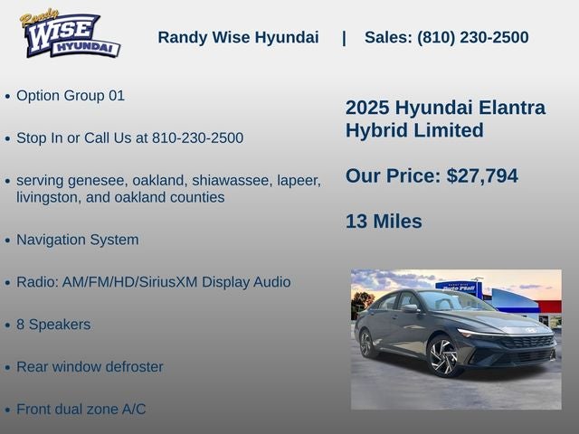 2025 Hyundai Elantra Hybrid Limited