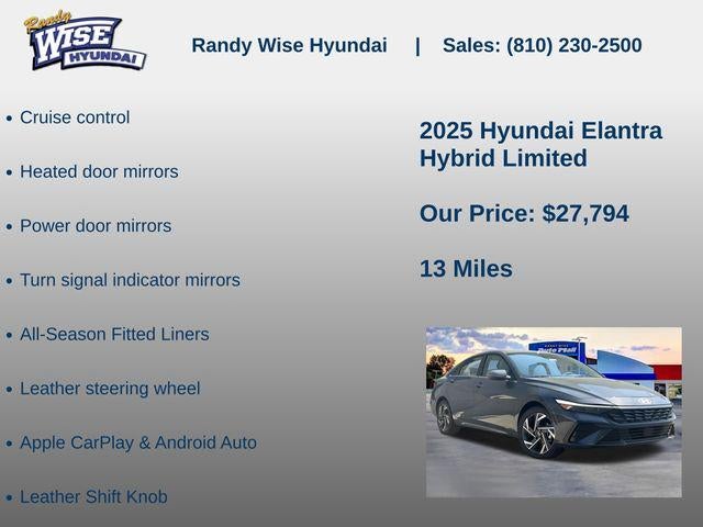 2025 Hyundai Elantra Hybrid Limited