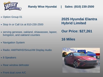 2025 Hyundai Elantra Hybrid Limited