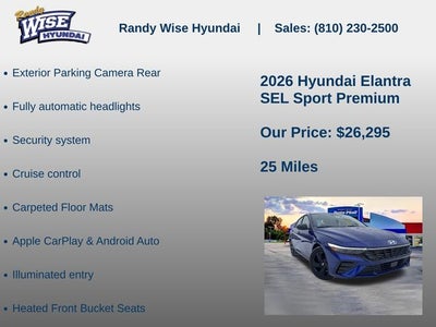 2026 Hyundai Elantra SEL Sport Premium