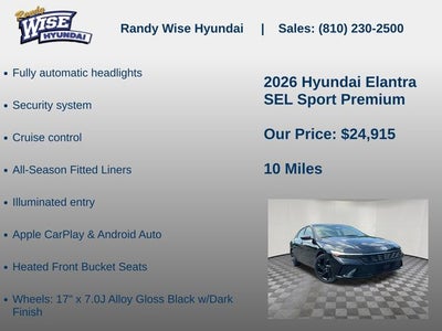 2026 Hyundai Elantra SEL Sport Premium
