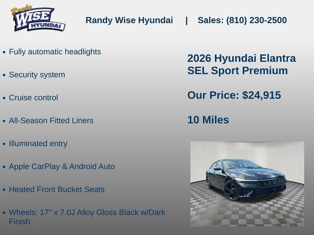 2026 Hyundai Elantra SEL Sport Premium