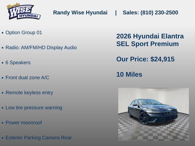 2026 Hyundai Elantra SEL Sport Premium