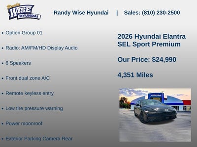 2026 Hyundai Elantra SEL Sport Premium