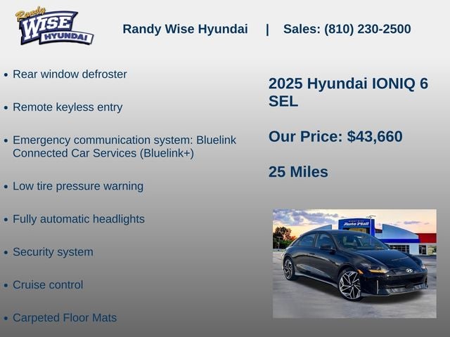 2025 Hyundai IONIQ 6 SEL