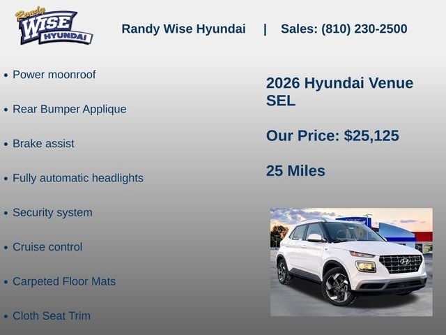 2026 Hyundai Venue SEL