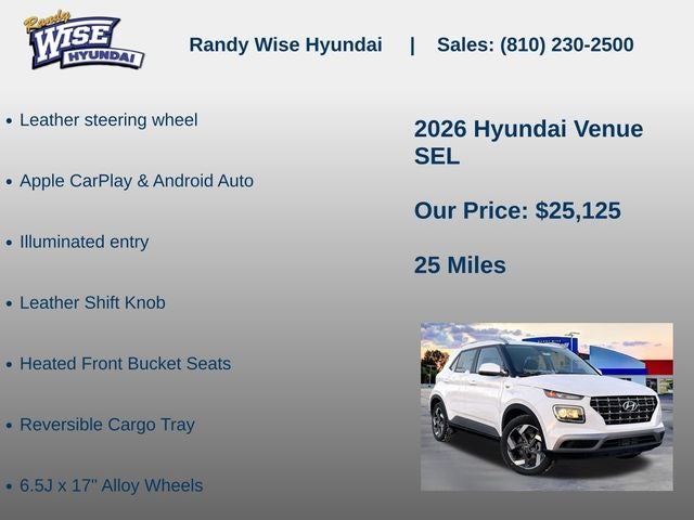 2026 Hyundai Venue SEL