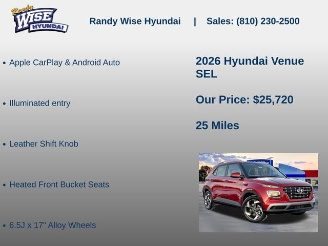 2026 Hyundai Venue SEL