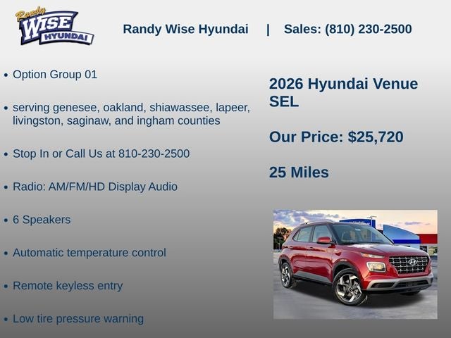 2026 Hyundai Venue SEL