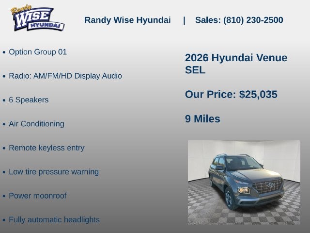 2026 Hyundai Venue SEL