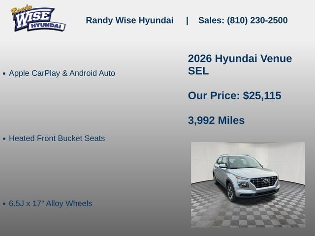 2026 Hyundai Venue SEL