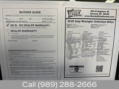 2020 Jeep Wrangler Unlimited Willys