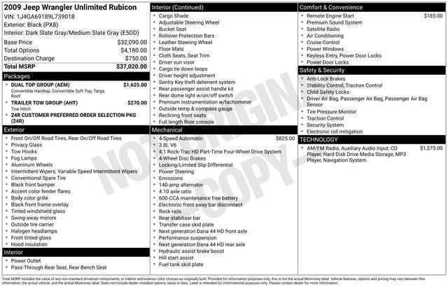 2009 Jeep Wrangler Unlimited Rubicon