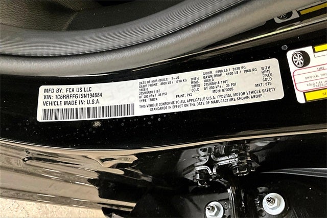 2025 RAM Ram 1500 RAM 1500 BIG HORN CREW CAB 4X4 5'7' BOX